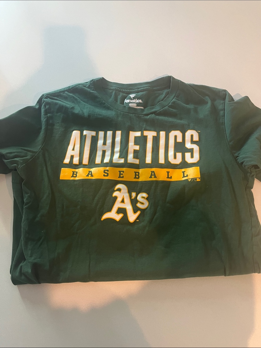 Fanatics Green & Yellow Oakland Athletics 'Athletics Baseball' Tee